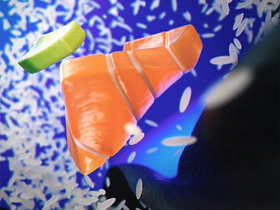 Sushi Corporis Anatome 2 🍣🥢 3d 3dart advocado art c4d color creative food illustration mograph motion nori octane rise salmon sushi