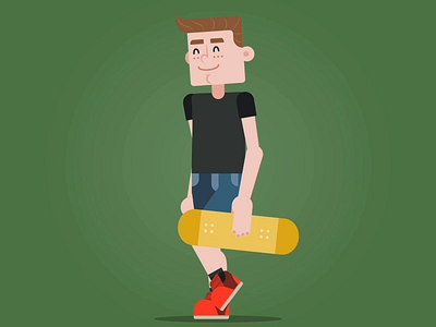 Skater Walk Cycle - Social Coatch aftereffects animation art character characterdesign cintiq color creative cycle design direction dribbble hello illustration mograph motion rig storytelling vector walk