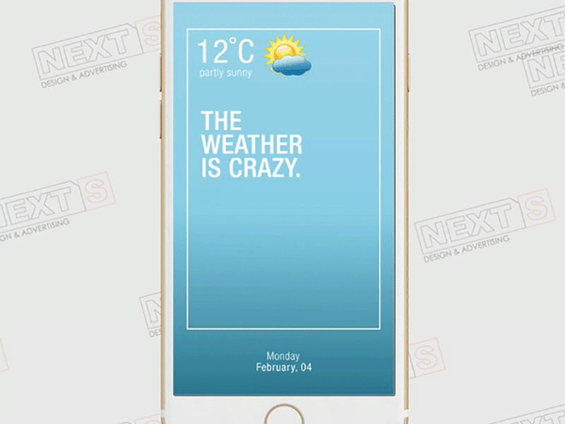 Crazy Weather after affects animation app design gif illustration mobile screen weather