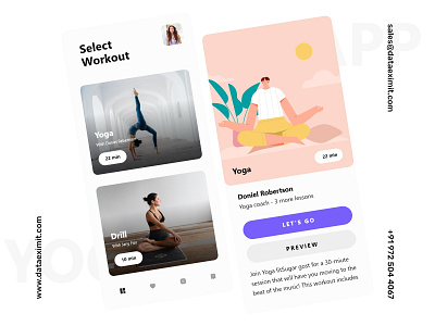Yoga Application Development app design app development branding graphic design mobile app design mobile app development mobile app ui ui yoga app