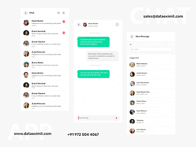 Chat Application Design android app app development branding chat app chat app development ios mobile app