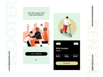 Scooter Rental App Development app design app development branding graphic design mobile app design rental app