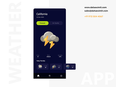 Weather App Development app design branding graphic design mobile app design mobile app ui weather app
