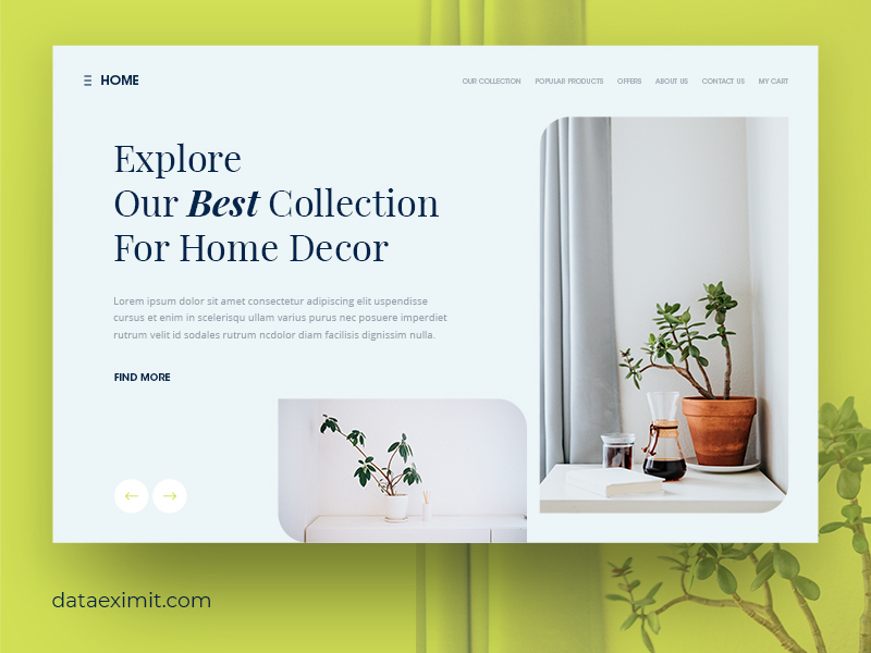 Home Decor Online Store by Data EximIT on Dribbble