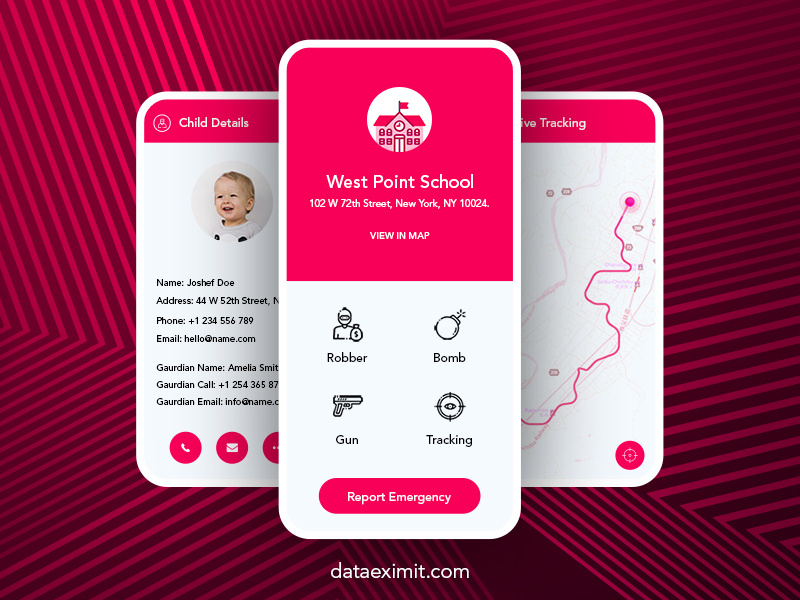 App Design Child Safety Mobile App by Data EximIT on Dribbble