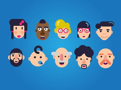 Vector Character Faces