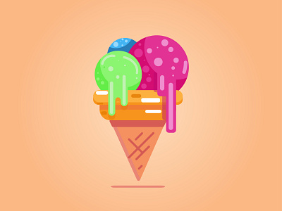 Vector Ice Cream art branding design illustration illustrator logo minimal typography ui ux vector