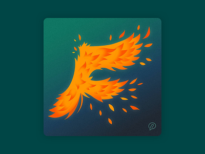 36daysoftype(ish) 2017 - F 2017 2d 36daysoftype affinity designer fire illustration lettering phoenix typography vector