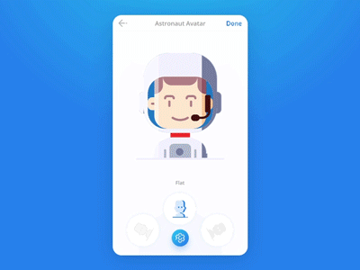 Customize Icon after effects animation avatar character icon illustration ui ux