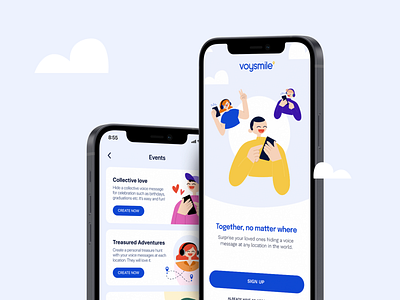 voysmile.com app branding illustration ui