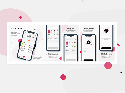 Primon app apple appstore branding crypto wallet cryptocurrency ui ux