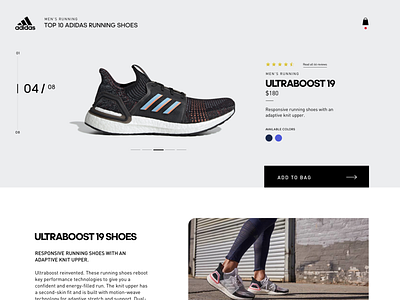 TOP 10 Adidas Running Shoes adidas design exploration running shoes sports ui ux webdesign webpage