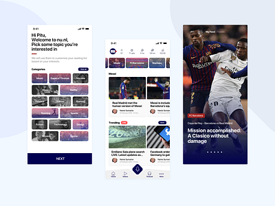 Nu.nl | The future of Digital News app design news newsfeed reading app ui ux