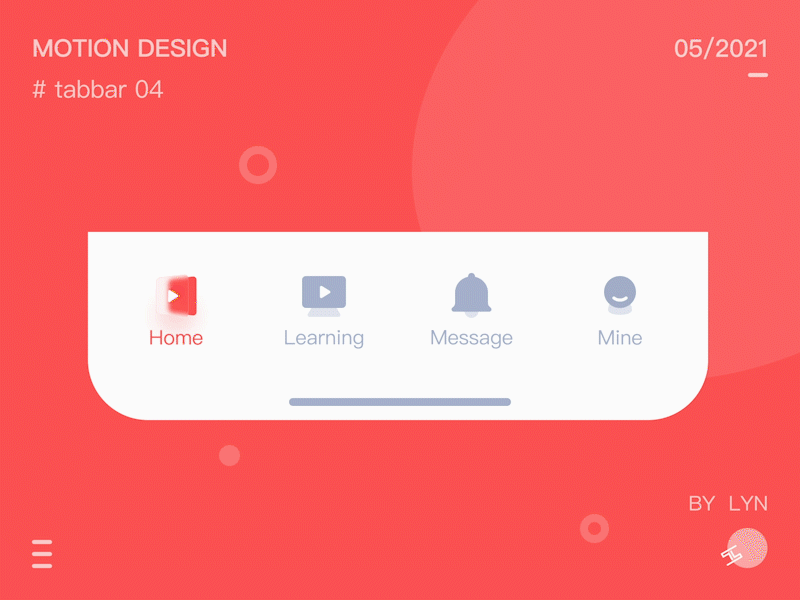 tabbar-frosted glass effect ae animation app design icon tabbar ui