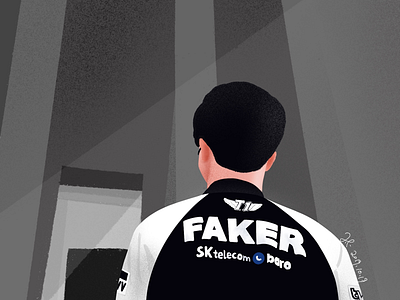 LOL SKT Faker illustration