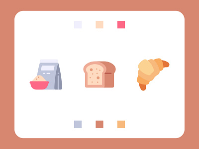 Bakery Icons design icon iconography icons iconset illustration minimalist ui