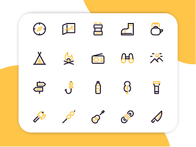 Camping Icon app apps camping design icon iconography icons iconset line minimalist outline simple ui