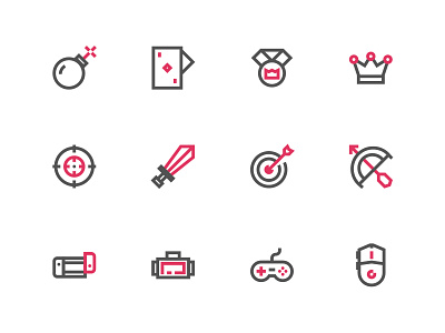 Gaming Icon app bomb card dual color game game assets gaming icon iconography icons iconset line minimalist outline sword ui
