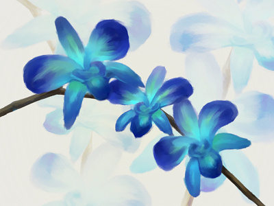 Blue Orchids Speedpaint blue orchids speedpaint