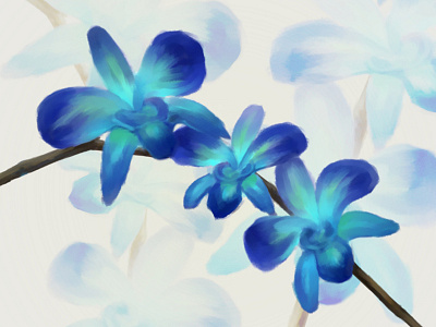 Blue Orchids Speedpaint