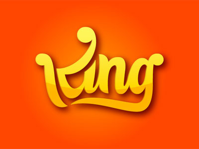 King calligraphy crown king logo type typography
