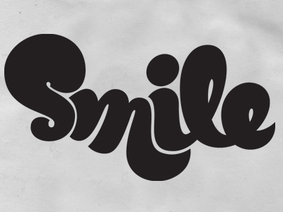 Smile calligraphy hand hand lettering lettering script type typography