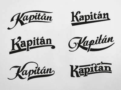 Kapitan beer lettering typography