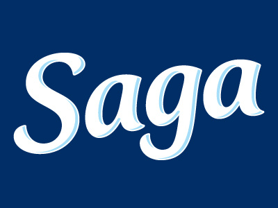 Saga bespoke branding custom lettering logo logotype tea type typography