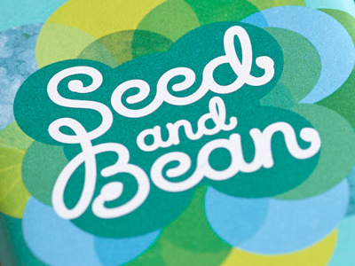 Seed And Bean brush style chocolate hand lettering lettering logo natural packaging type typography