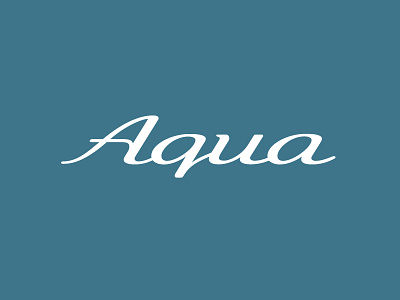 Aqua bespoke custom descriptor font headline lettering packaging type typeface typography
