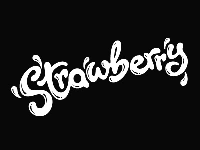 Strawberry branding hand lettering logo logotype packaging script type typography