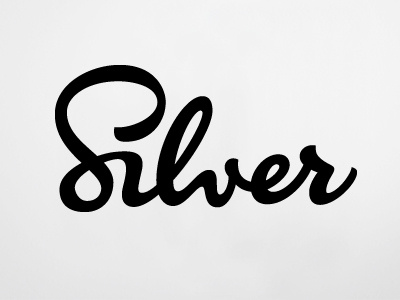 Silver brush script brush style crafted flowing hand lettering lettering ligature logo natural type typography