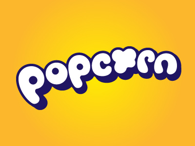 Popcorn cadbury chocolate hand lettering lettering logo logotype packaging popcorn type typography