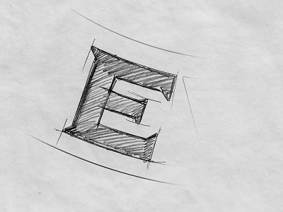E sketch branding design hand lettering lettering logo logotype sketch type typography