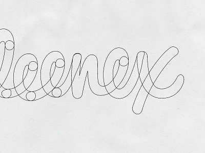 Kleenex Process branding hand lettering lettering logo logotype process sketch type typography vector