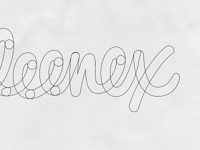 Kleenex Process branding hand lettering lettering logo logotype process sketch type typography vector