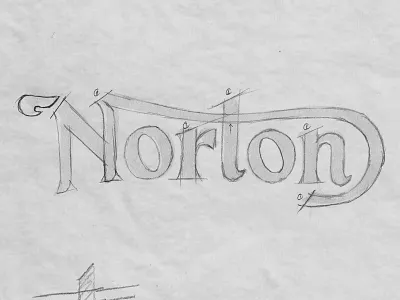 Norton Sketch branding hand lettering lettering logo logotype sketch type typography