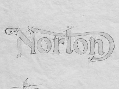 Norton Sketch branding hand lettering lettering logo logotype sketch type typography