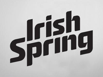 Irish Spring hand lettering lettering logo logotype packaging soap type typography