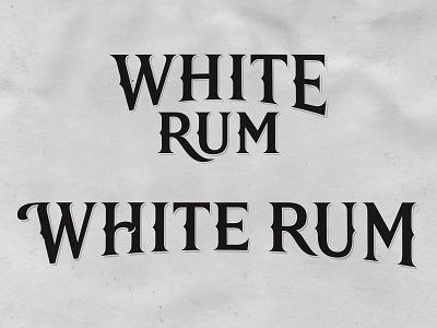 White Rum brand custom type design hand drawn hand lettering lettering logo logotype packaging type typography