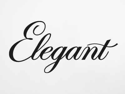 Elegant calligraphy lettering logo typography