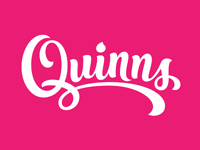 Quinns brand calligraphy custom type hand crafted hand drawn hand lettering icecream lettering logo logotype type typography