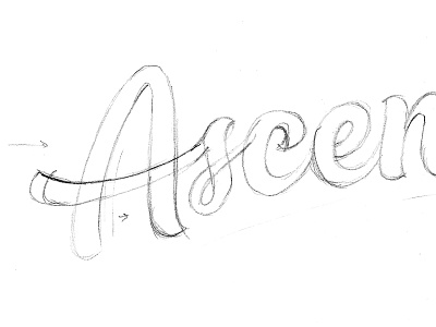 Ascen… Sketch calligraphy custom type hand crafted hand drawn lettering logo sketch type typography