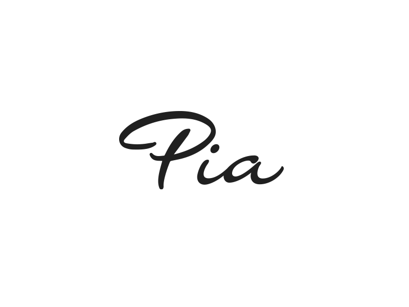 Pia - Stage 1 Scribbles bespoke branding font identity jewellery lettering letters logo logotype script type typography