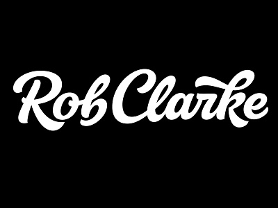 Rob Clarke – Horizontal Reversed bespoke branding identity lettering letters logo logotype script signature type typography