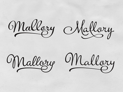 Mallory bespoke branding identity lettering letters logo logotype script signature type typography