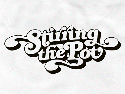 Stirring the Pot – Early sketches bespoke branding chips font identity lettering letters logo logotype sketch type typography