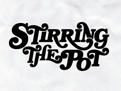 Stirring the Pot – Early sketches 2 bespoke branding chips font identity lettering letters logo logotype sketch type typography