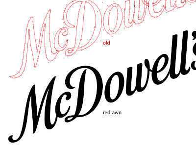 Mcdowell’s Logo Evolution bespoke branding font identity lettering letters logo logotype refine type typography whisky