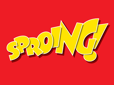 SPROING! beano bespoke branding cartoon font identity lettering letters logo logotype type typography